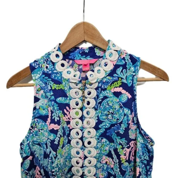 Lilly Pulitzer Blue and Pink Sleeveless Jane Dress - Picture 5 of 12